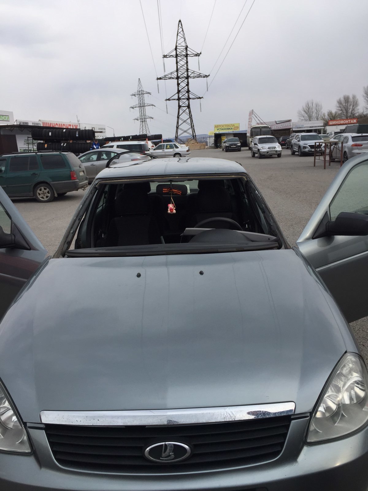 Фото автомобиля Лада до замены стекла