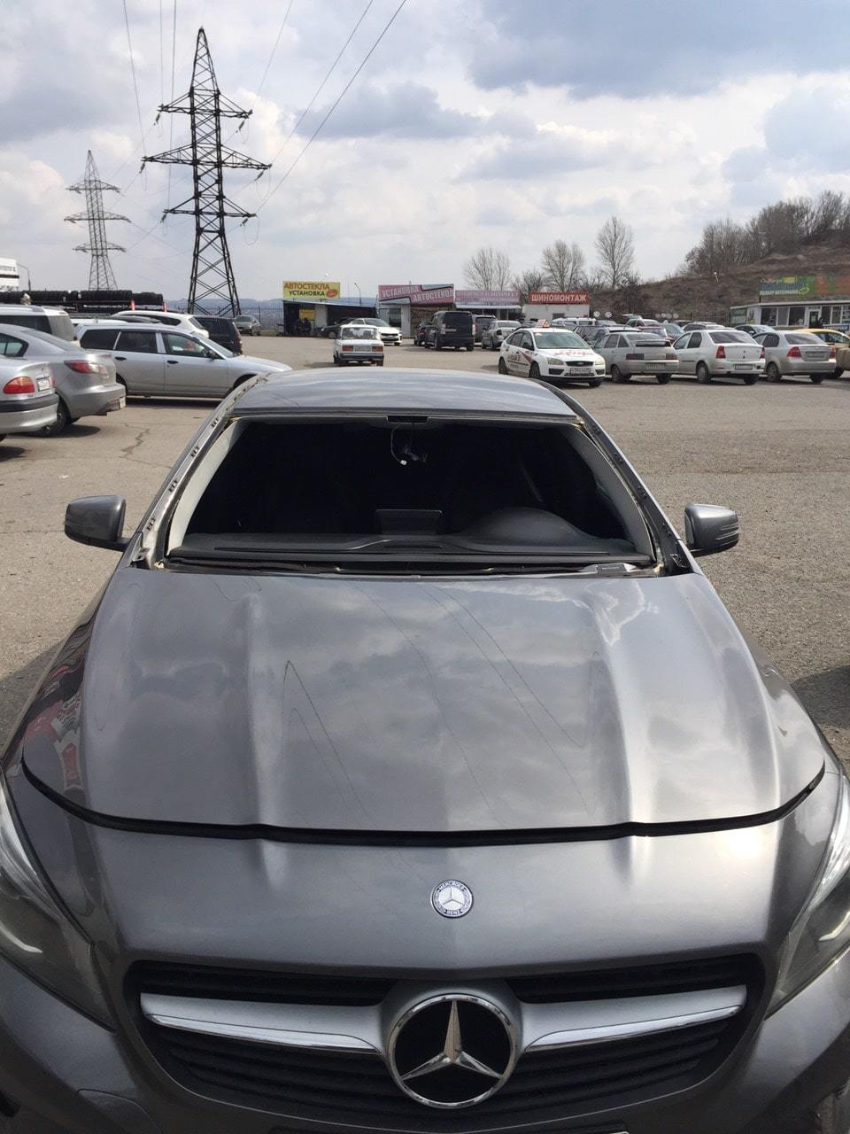 Фото авто Мерседес до установки стекол