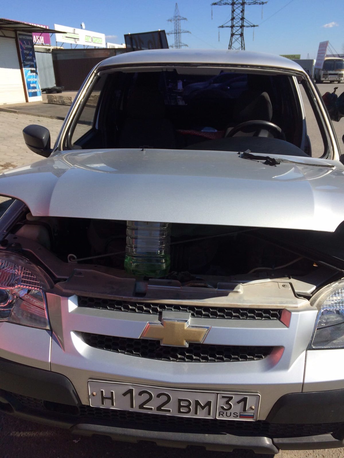 изображение до замены лобового стекла